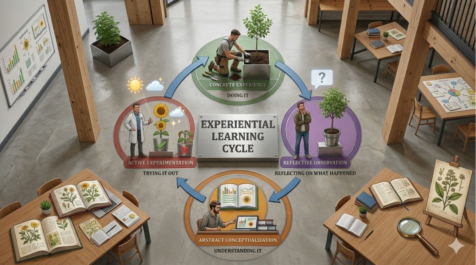 Kolb Experiential Learning Cycle in VR Education